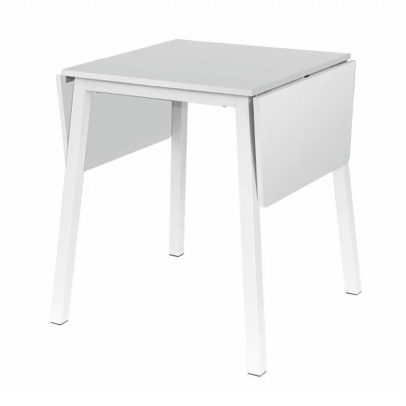 Jedálenský stôl, biely, rozkladací z MDF