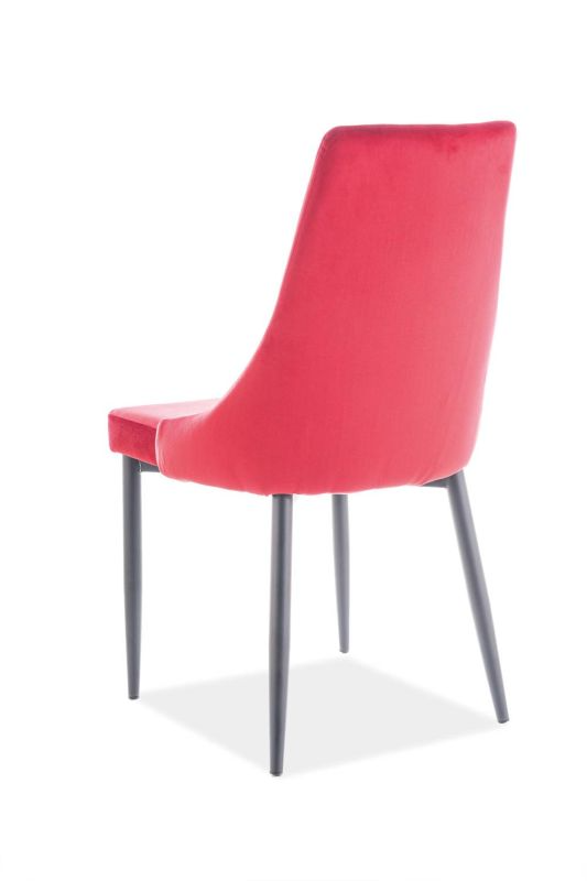 Elegantná a štýlová stolička do jedálne, čierny mat/bordová