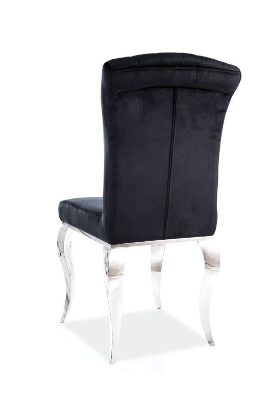 Moderné elegantné kreslo, chróm/čierna