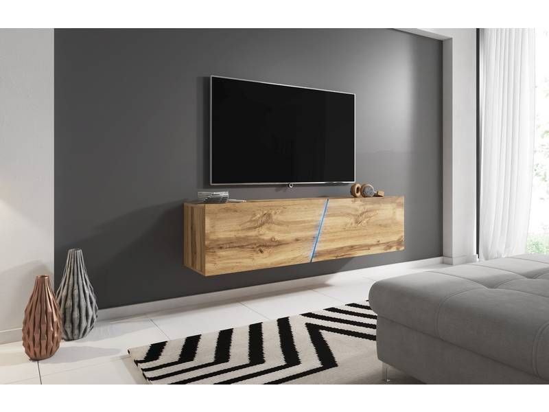 Moderný RTV stolík 160, dub wotan