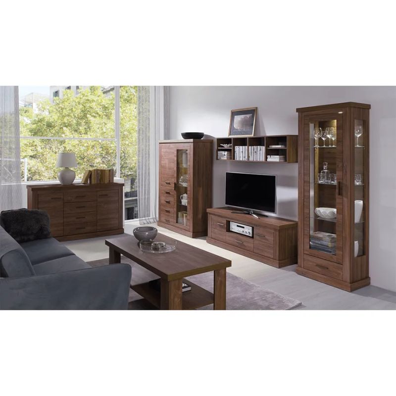 Elegantná komoda 3x šuplík, 1x dvierka, dub stirling