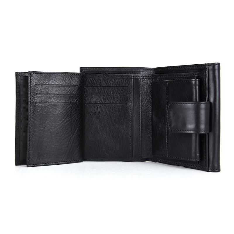 Kožená unisex peňaženka 8287 v čiernej farbe