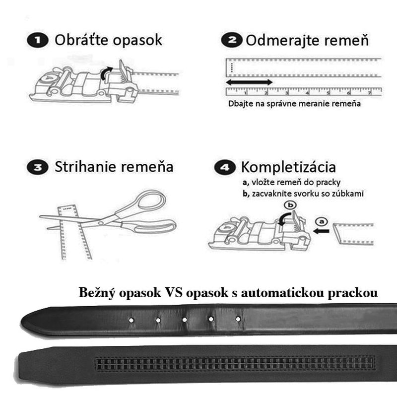 Kožený opasok s automatickou prackou GOLD BUTTON Olivová