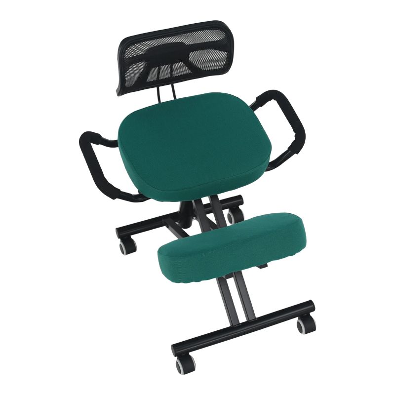 Ergonomický kľakosed s operadlom, zelená-čierna