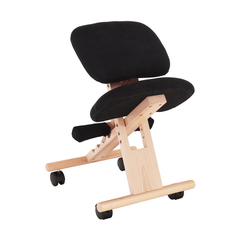 Moderná a ergonomická kľakačka, čierna-buk