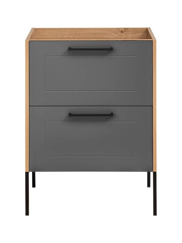 Skrinka do kúpeľne 820 graphite/artisan oak
