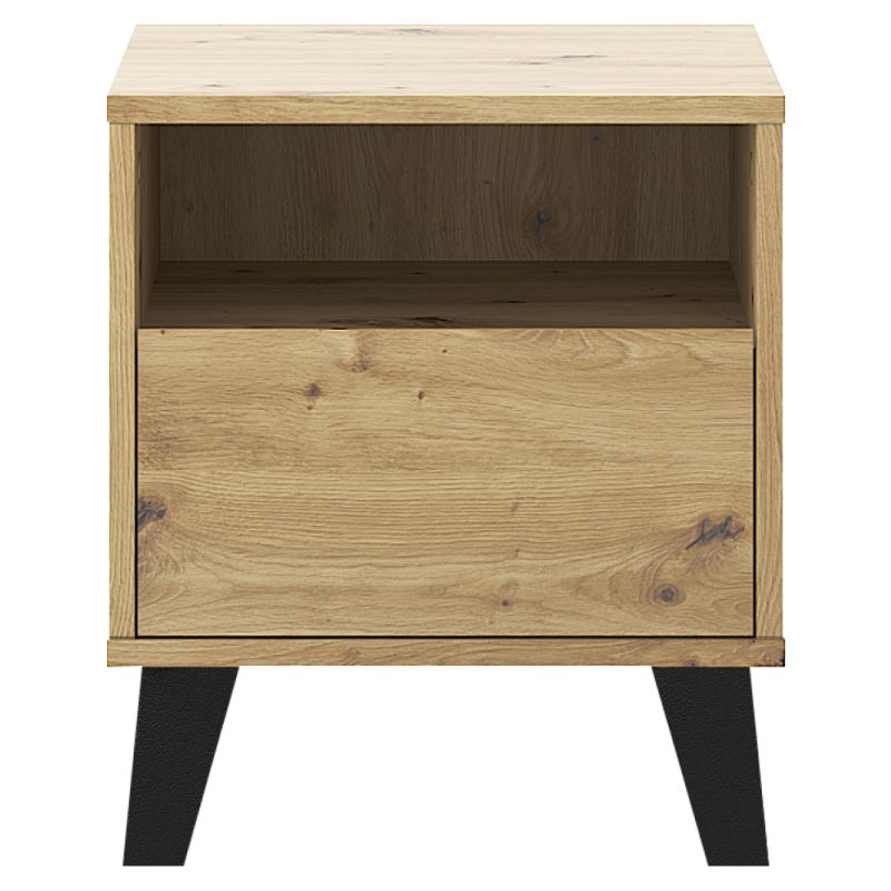 Praktický nočný stolík so šuplíkom, dub artisan