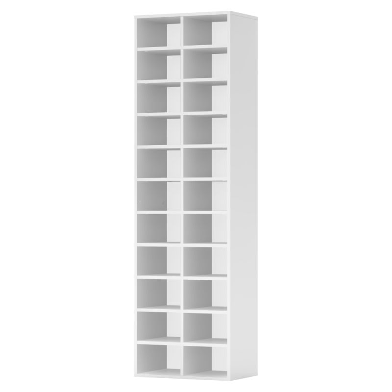 Minimalistický a praktický regál-botník, biely
