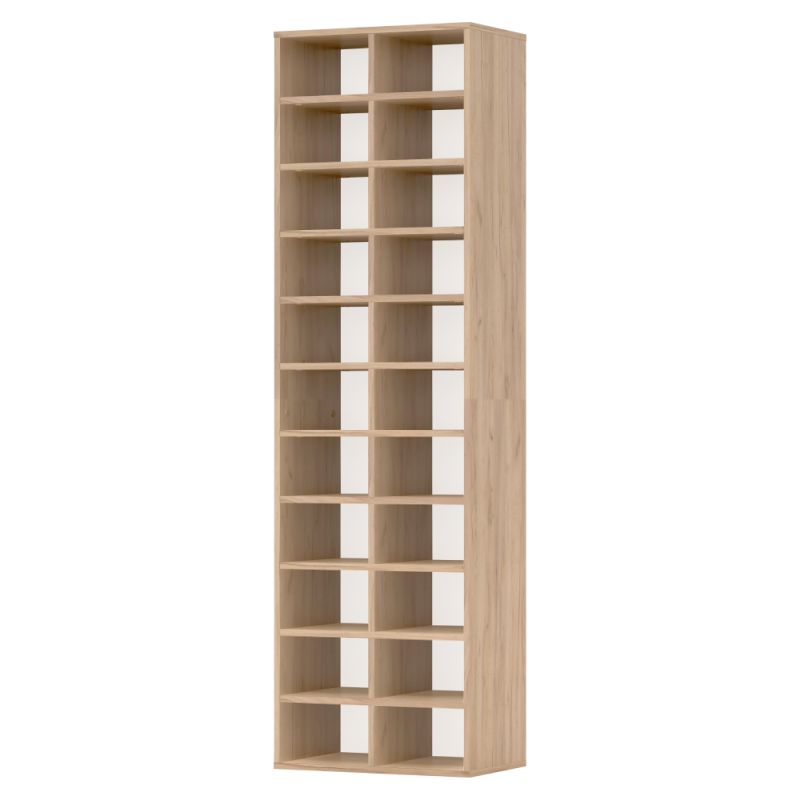Minimalistický a praktický regál-botník, dub artisan