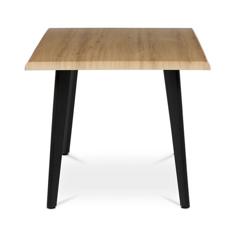 Stôl jedálenský 160x90, MDF doska dekor divoký dub, nohy čierne