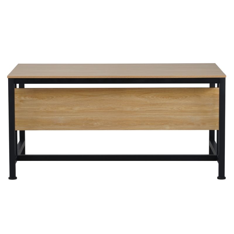 Elegantný a funkčný PC stôl, dub-čierna, 120x80