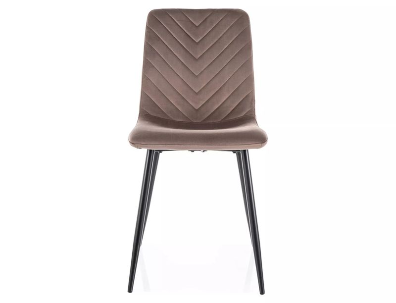 Luxusná jedálenská stolička s prešívaním, čierna-cappuccino bluvel 38