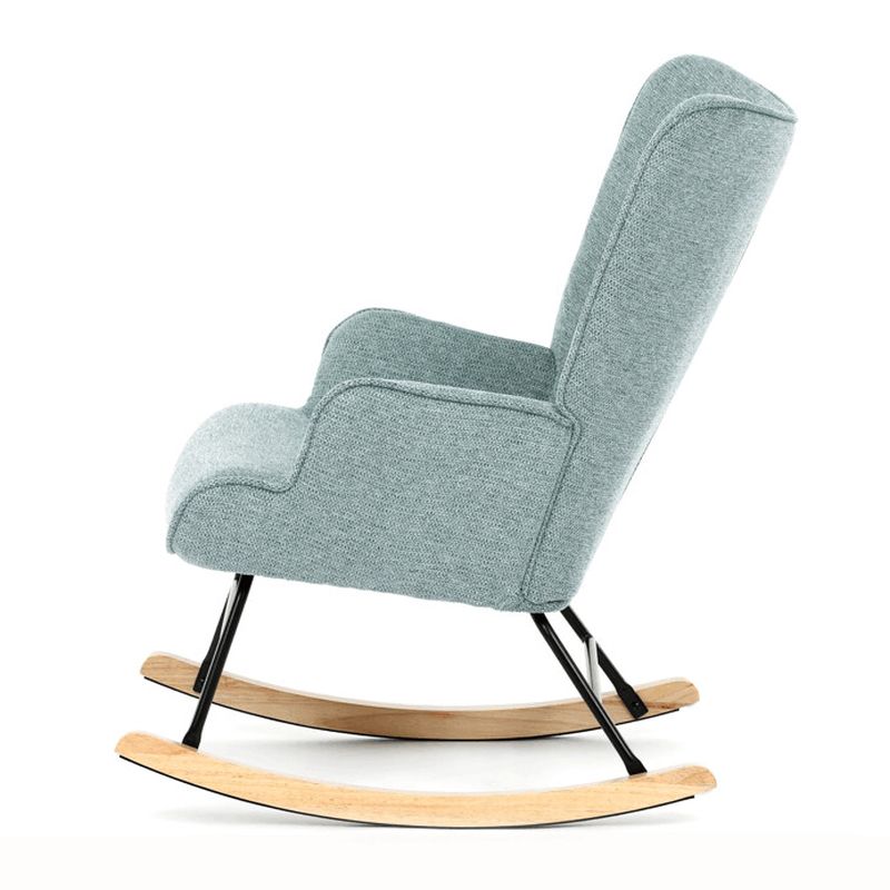 Moderné hojdacie kreslo v elegantnom modrom prevedení