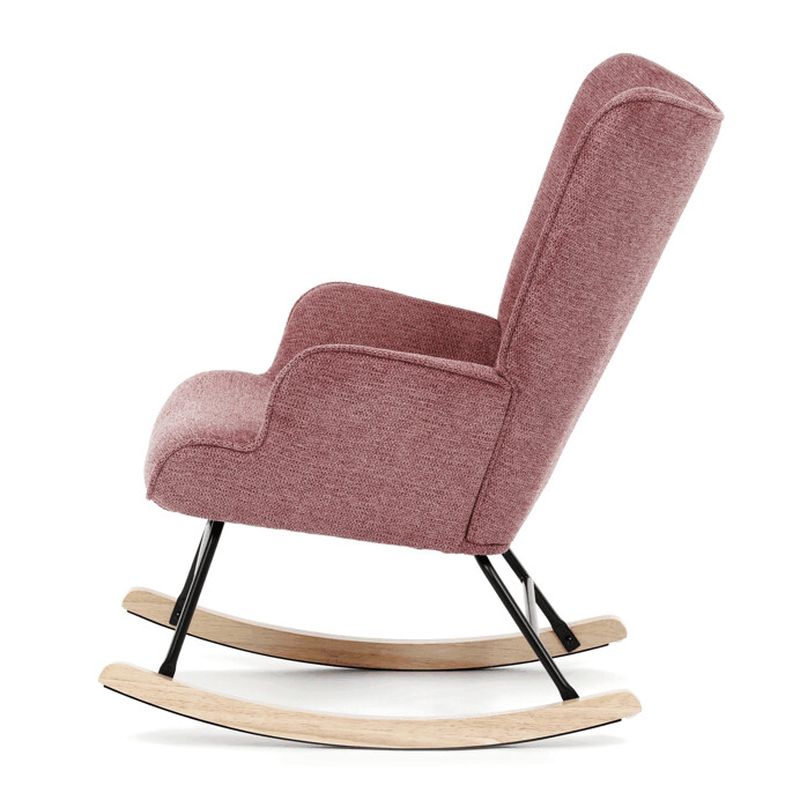 Moderné hojdacie kreslo v elegantnom ružovom prevedení