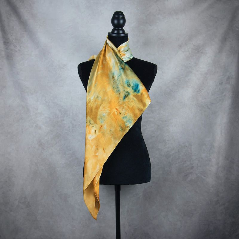 Hodvábna šatka LIMITED_307, 90x90cm, Vyrobená na Slovensku