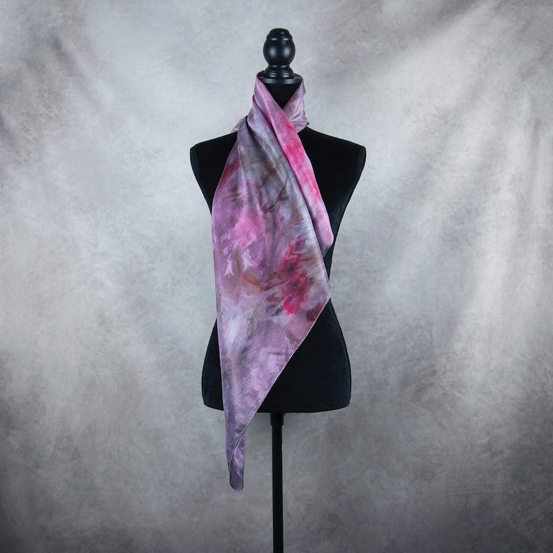 Hodvábna šatka VZOR_55, 85×90 cm, Made in Slovakia