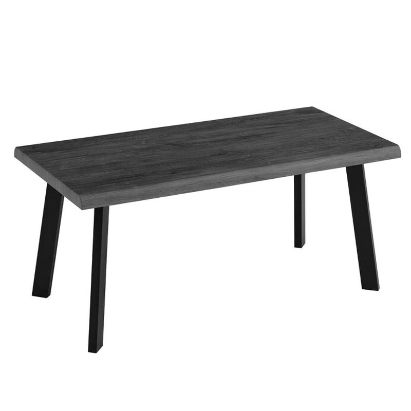 Konferenčný stolík 120cm, MDF doska sivý dub, nohy čierny kov