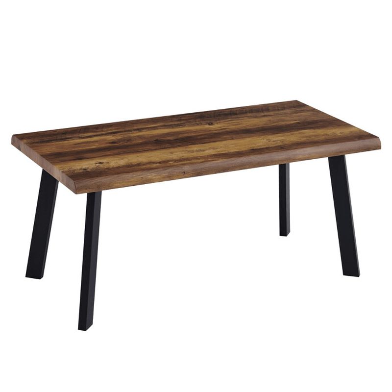 Konferenčný stolík 120cm, MDF doska staré drevo, nohy čierny kov