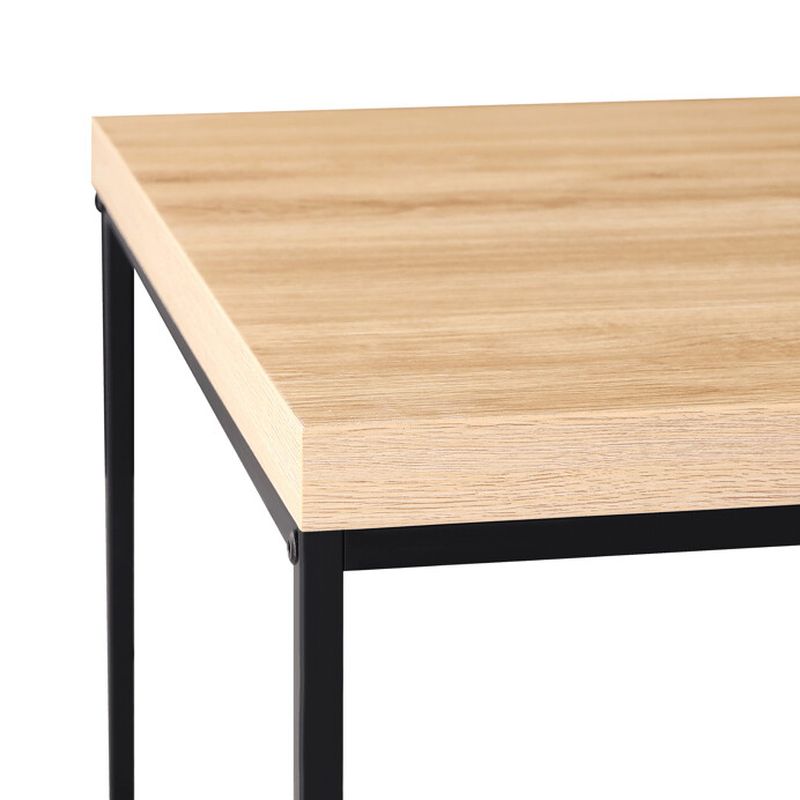 Konferenčný stolík 60x60cm, MDF divoký dub, čierna podnož