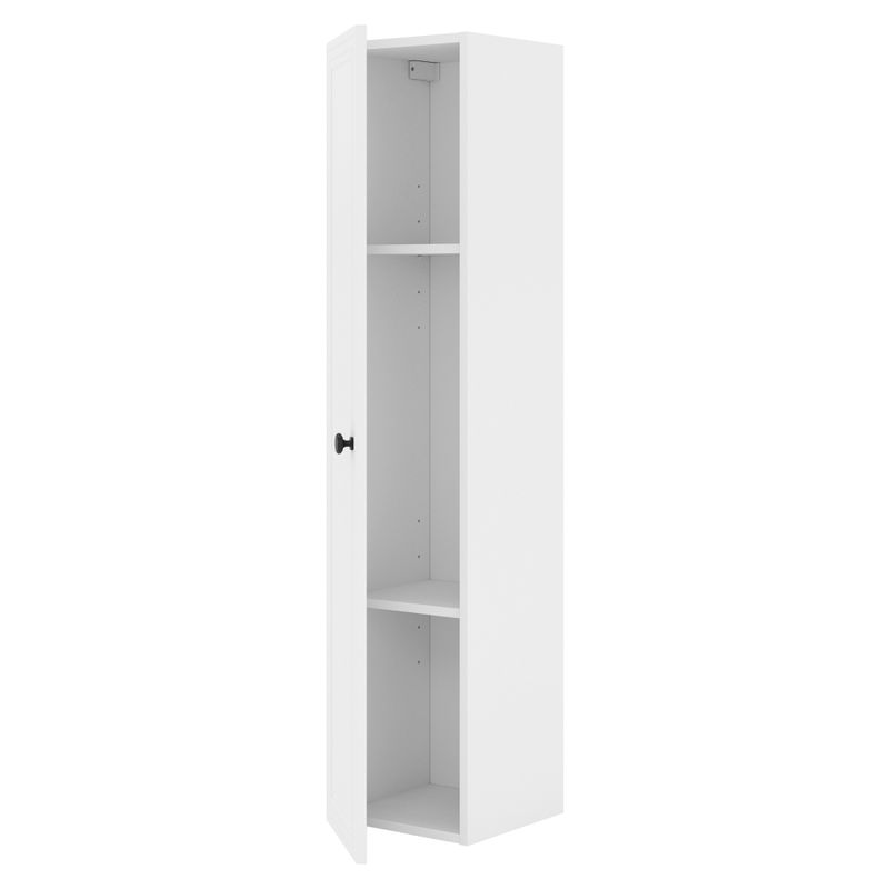 Vysoká skrinka do kúpelne, 30cm, biela