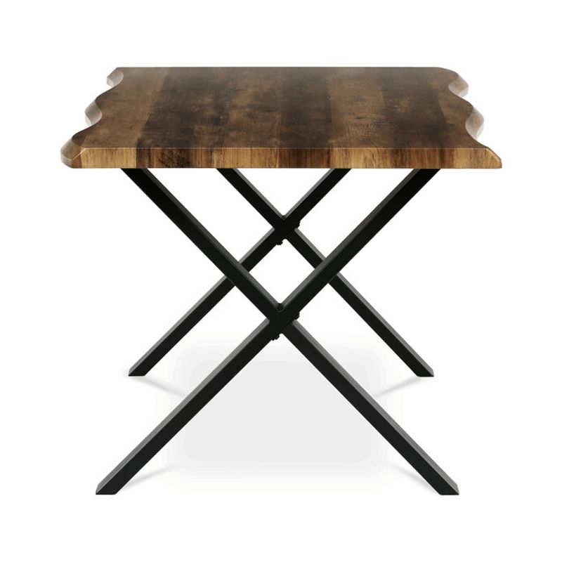 Jedálenský stôl 160x90, MDF old wood, nohy kov čierny v tvare X