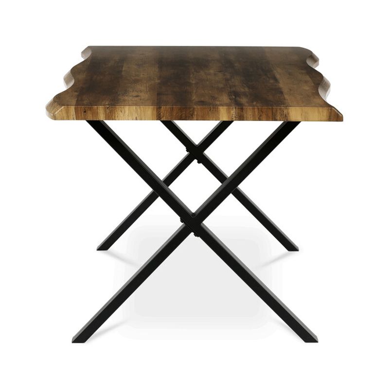 Jedálenský stôl 180x90, MDF old wood, nohy kov čierny v tvare X