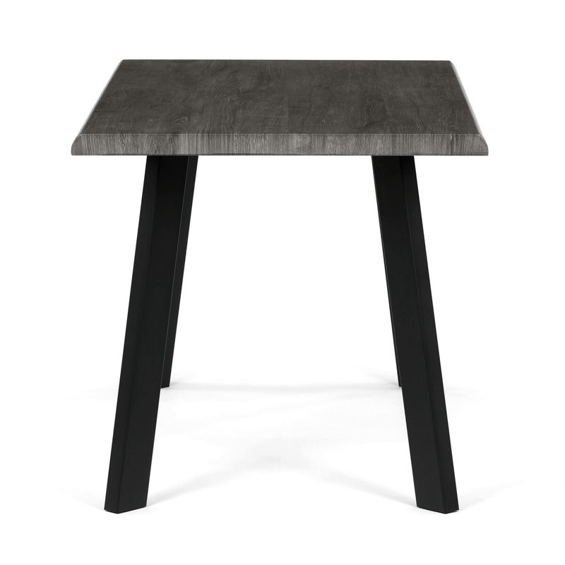 Moderný jedálenský stôl 140 × 80cm, sivý dub s kovovými nohami