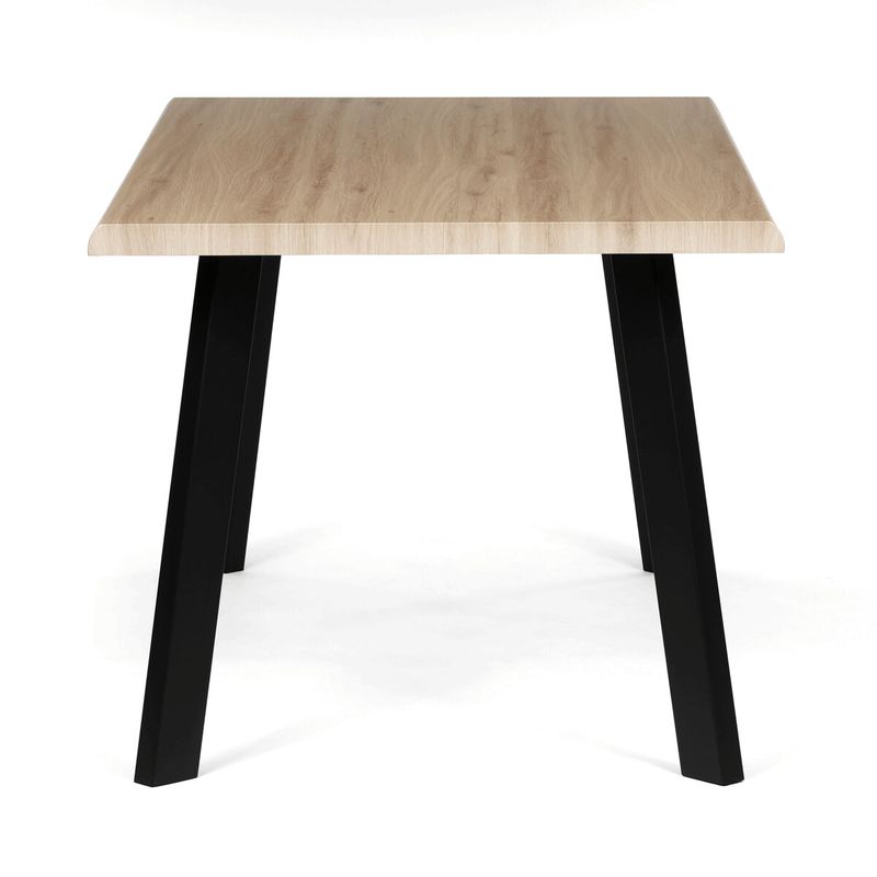 Moderný jedálenský stôl 160 × 90cm, divoký dub s kovovými nohami