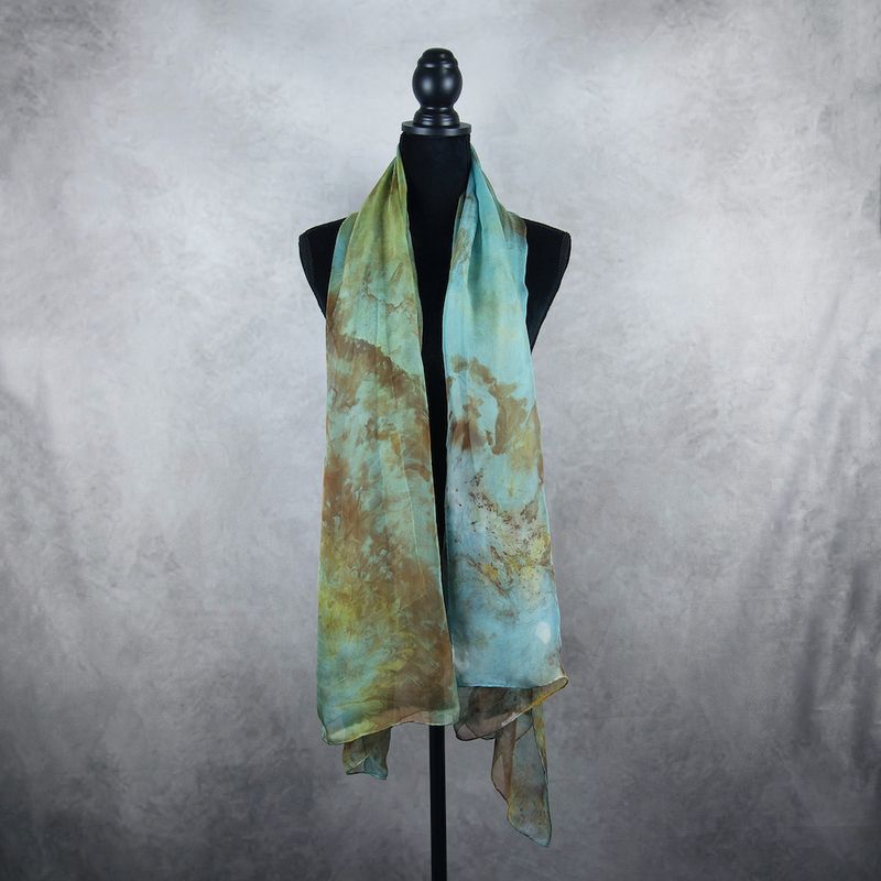 Luxusný hodvábny šál LIMITED_068 zo 100 % prírodného hodvábu, 180 x 110cm