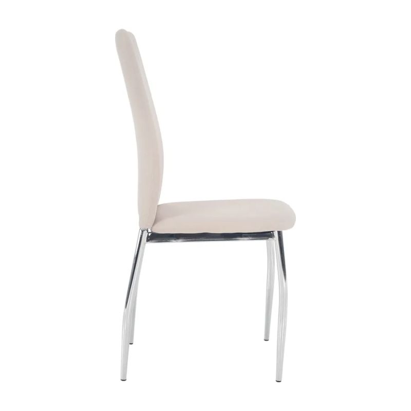 Moderná jedálenská stolička béžová Dulux Velvet látka