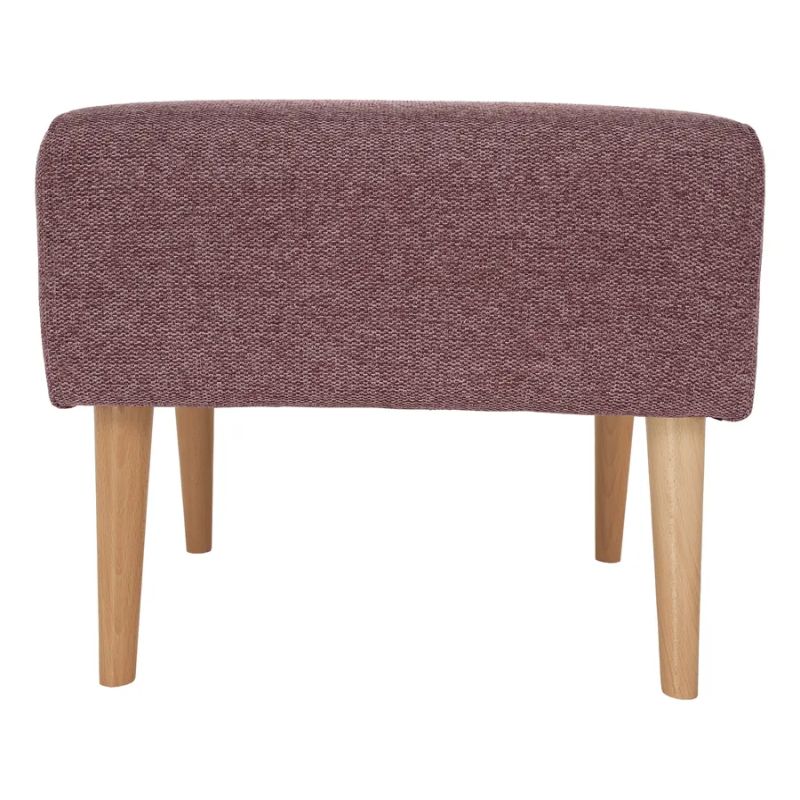 Elegantný taburet, staroružová/buk
