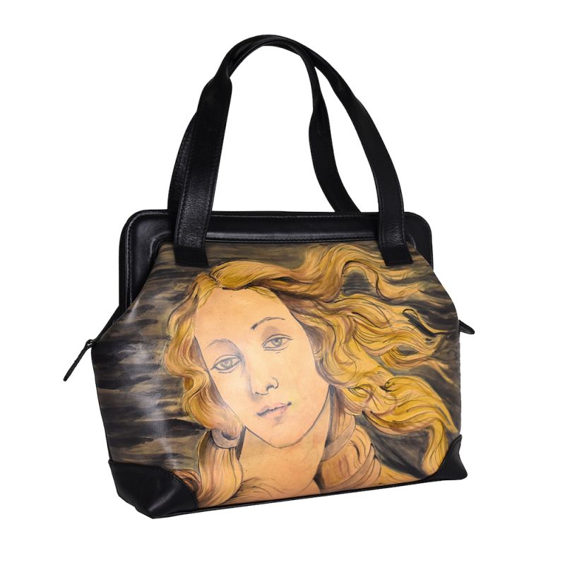 Ručne maľovaná kabelka inšpirovaná motívom Sandro Botticelli - Zrodenie Venuše