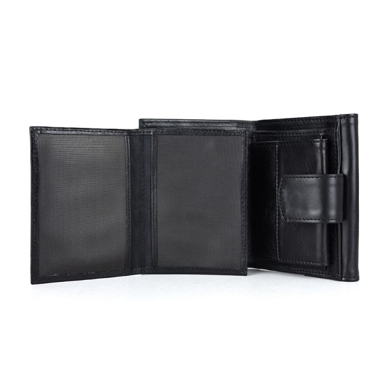 Kožená unisex peňaženka 8287 v čiernej farbe