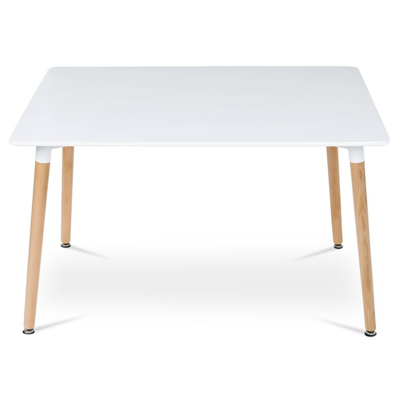 Obdĺžnikový jedálenský stôl s bielou MDF doskou 120x80