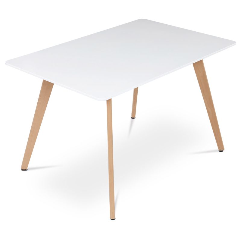 Jedálenský stôl obdĺžnikový s bielou MDF doskou 120x80