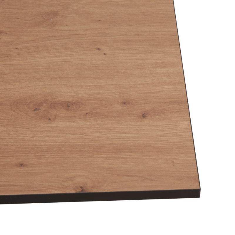 Jednoduchý a minimalistický jedálenský stôl, dub artisan-čierna, 120 cm