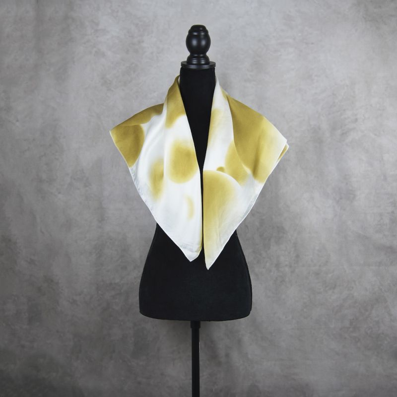 Hodvábna šatka KHAKI KRUH, 85 x 85cm