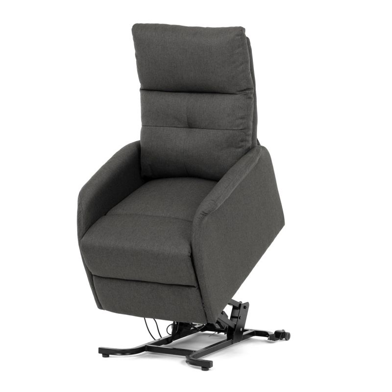 Elegantné elektrické polohovacie kreslo v sivom prevedení