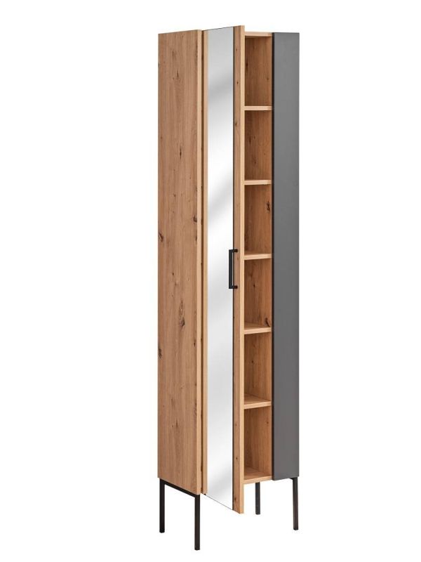 Skrinka do kúpeľne 803 graphite/artisan oak