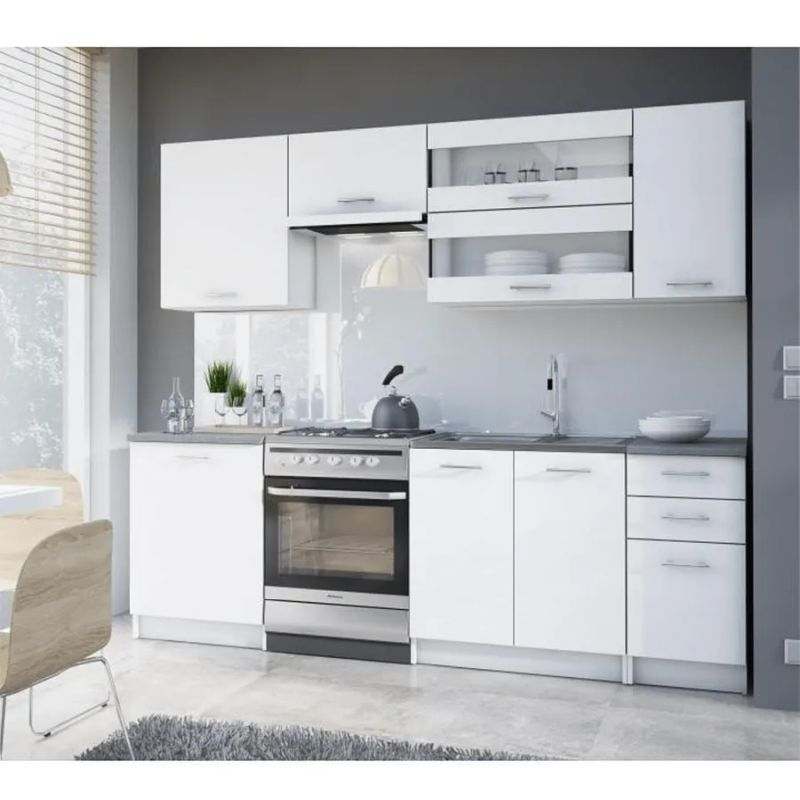 Kuchynská linka biela 2,4 m