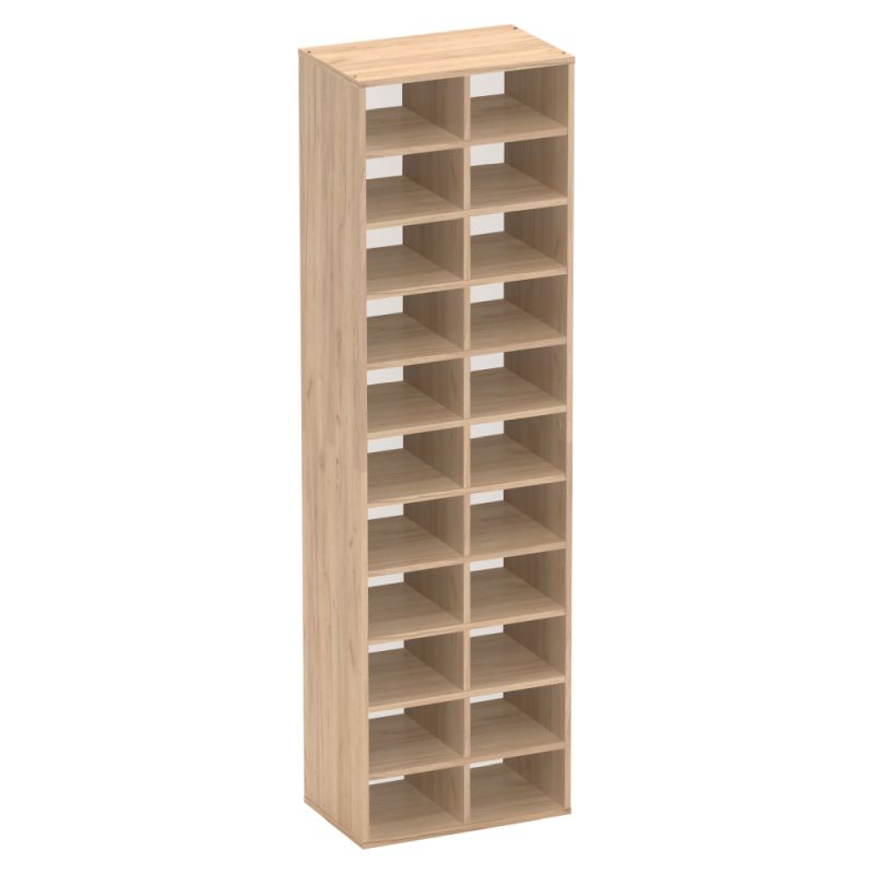 Minimalistický a praktický regál-botník, dub artisan