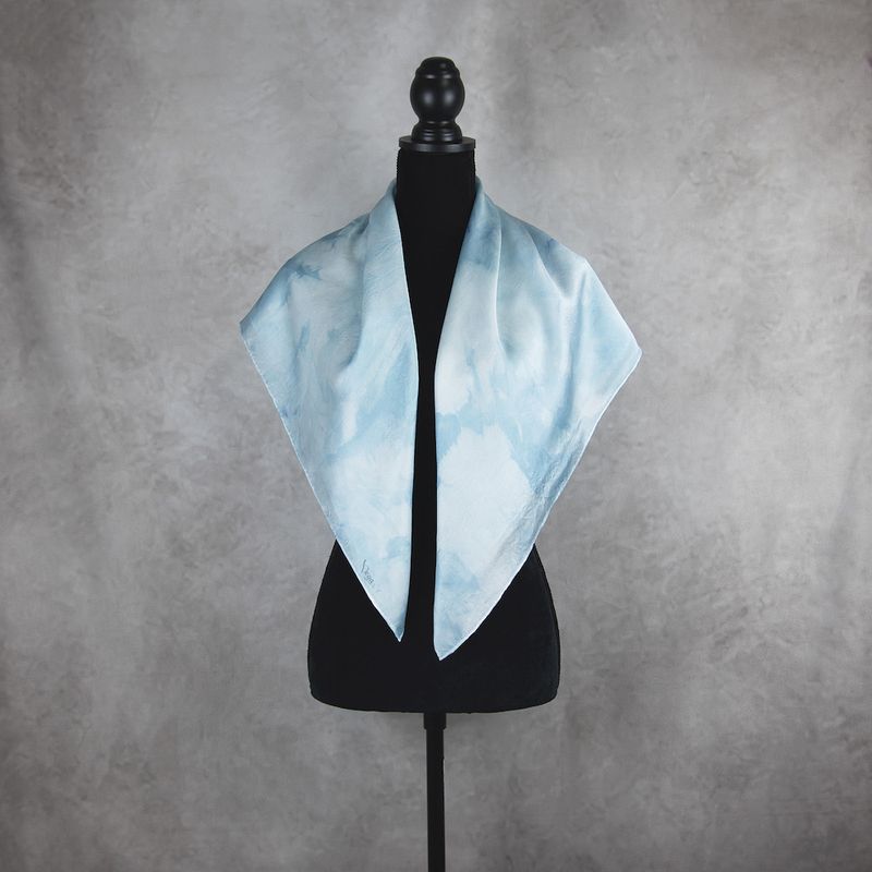 Hodvábna šatka LIMITED_259 – 90 x 90 cm, ručne vyrobená na Slovensku