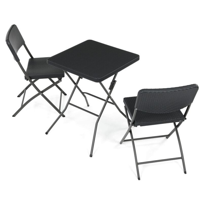 Záhradný set 1+2, plastový, sivý