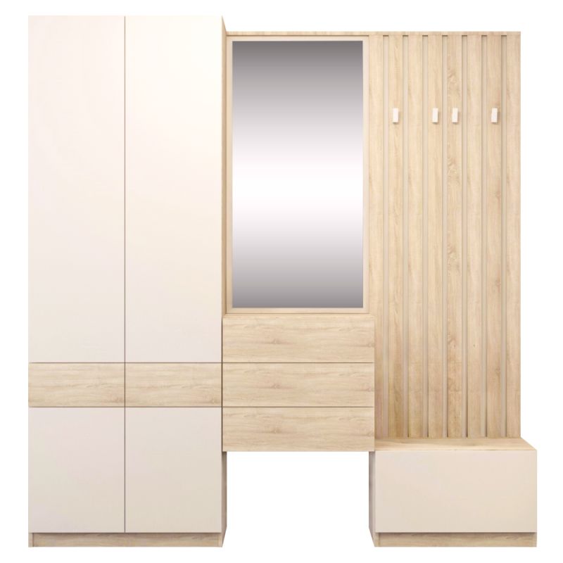 Predsieňový vešiak WIE67, dub sonoma, kašmír