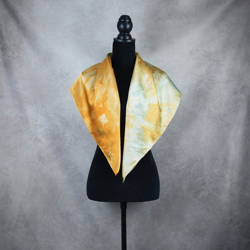 Hodvábna šatka LIMITED_307, 90x90cm, Vyrobená na Slovensku