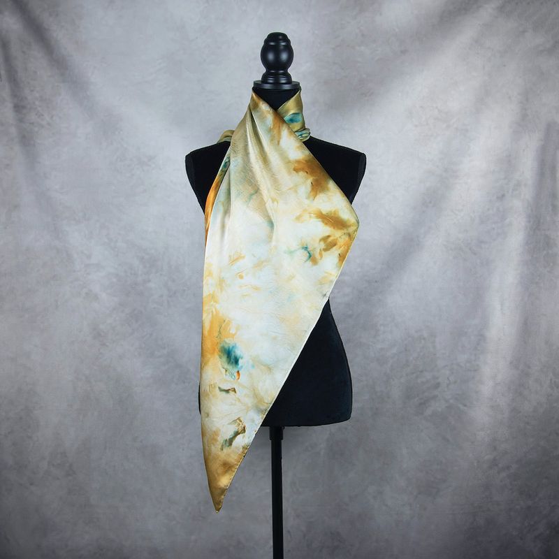 Hodvábna šatka LIMITED_309, 90x90cm, Vyrobená na Slovensku