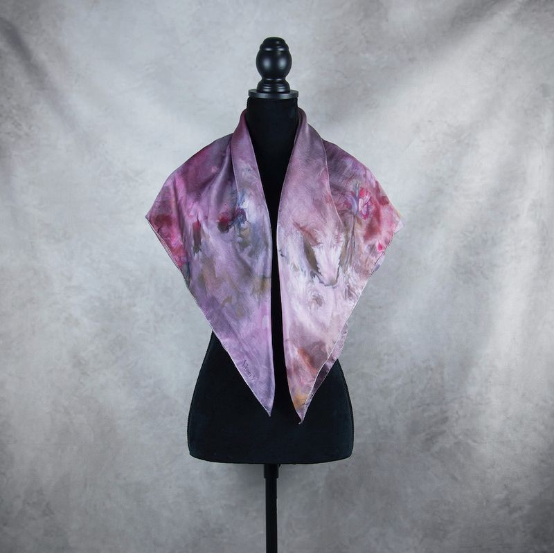 Hodvábna šatka VZOR_55, 85×90 cm, Made in Slovakia