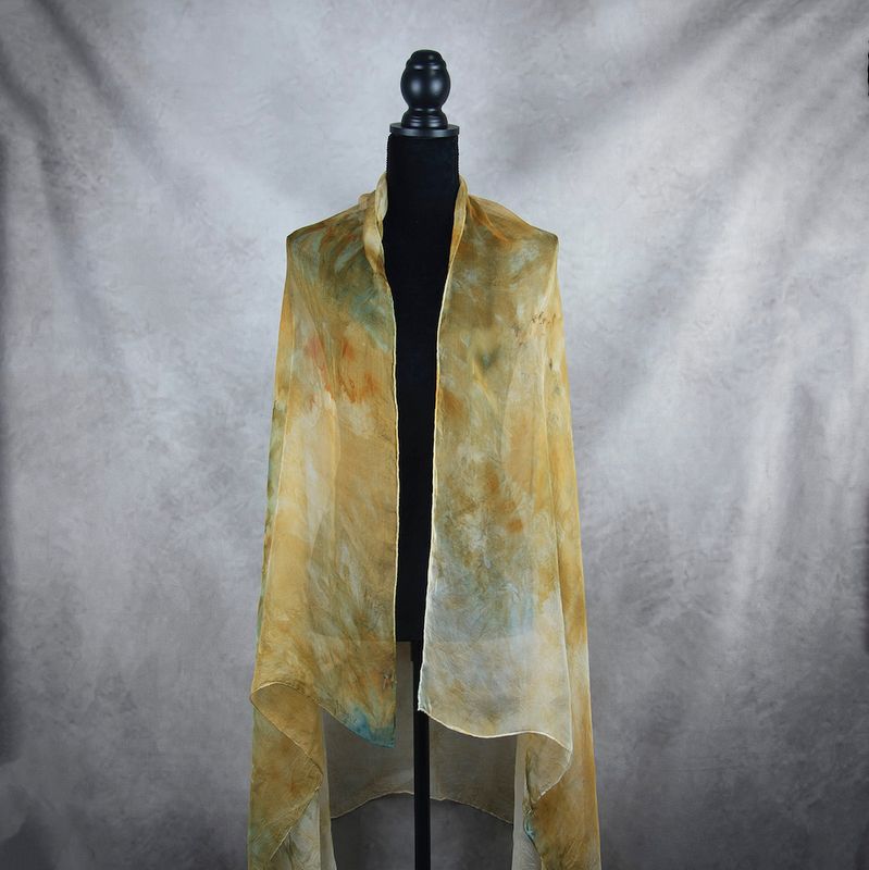 Luxusný hodvábny šál LIMITED_057 zo 100 % prírodného hodvábu, 180 x 110cm