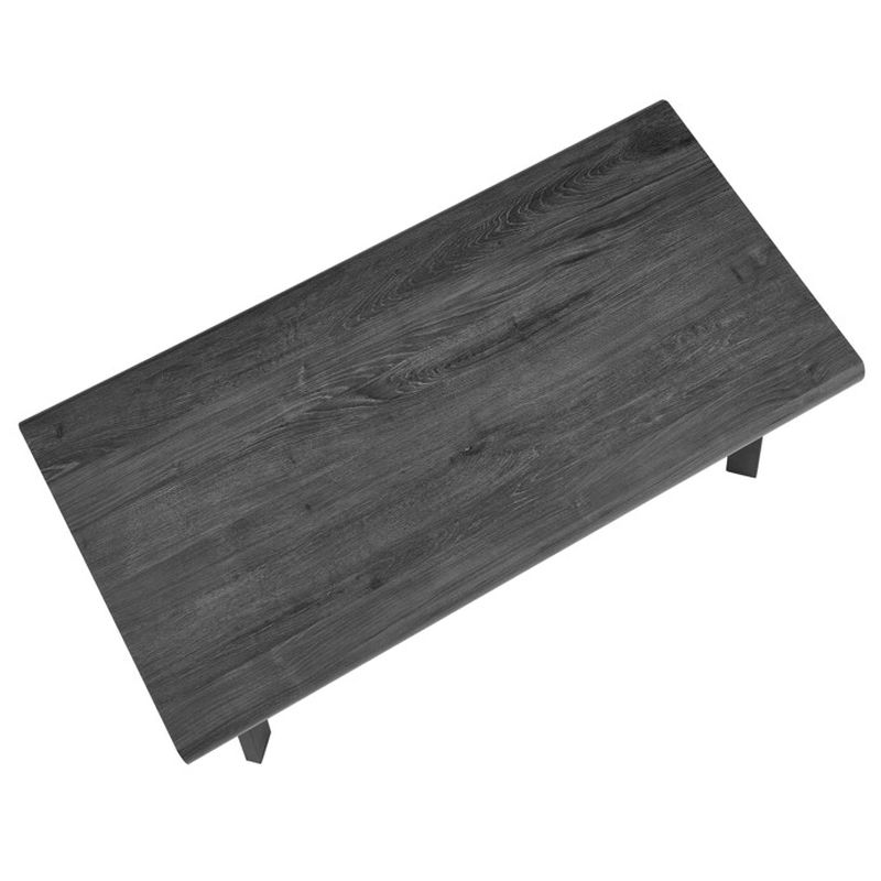 Konferenčný stolík 120cm, MDF doska sivý dub, nohy čierny kov