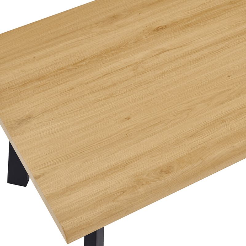 Konferenčný stolík 120cm, MDF doska prírodný dub, nohy čierny kov